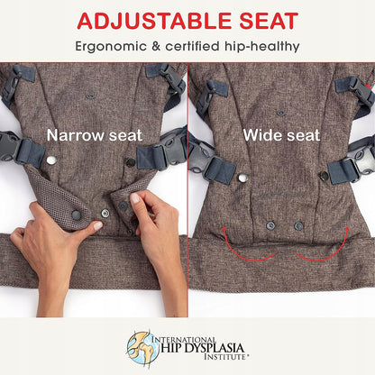 YOU+ME nosidełko ergonomiczne 4w1 z regulowanym siedziskiem, wąskie i szerokie, certyfikowane hip-healthy