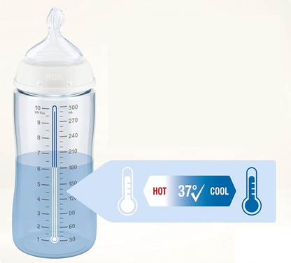NUK First Choice+ butelka 150 ml smoczek S wolny przepływ 0+ z systemem antykolkowym i skalą