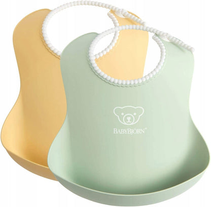 BABYBJORN babero de silicona con bolsillo x2
