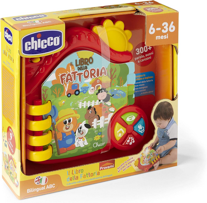 CHICCO Farma libro electrónico educativo en inglés e italiano para niños