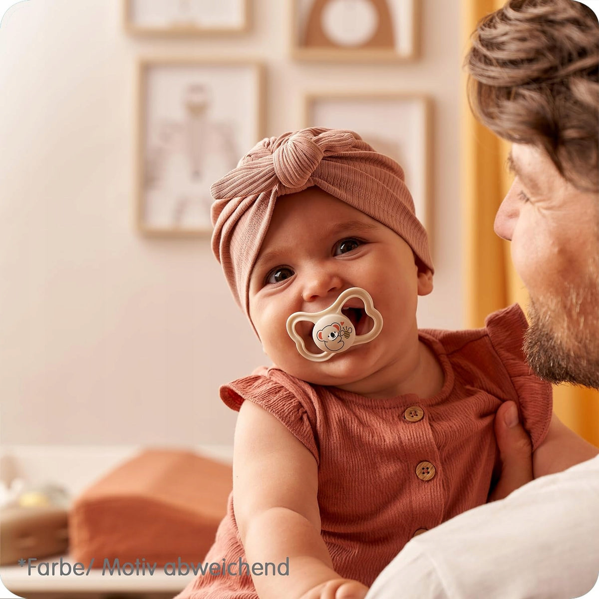 MAM SUPREME smoczek silikonowy 0-6msc x2, silikonowy smoczek dla niemowlęcia w kolorze beżowym