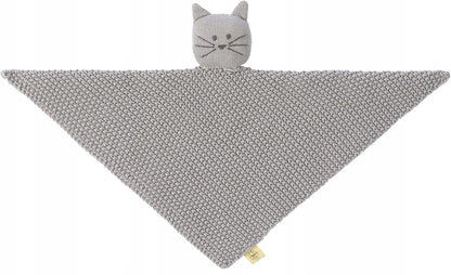 LASSIG Little Chums edredón de punto con gato de peluche 26 cm