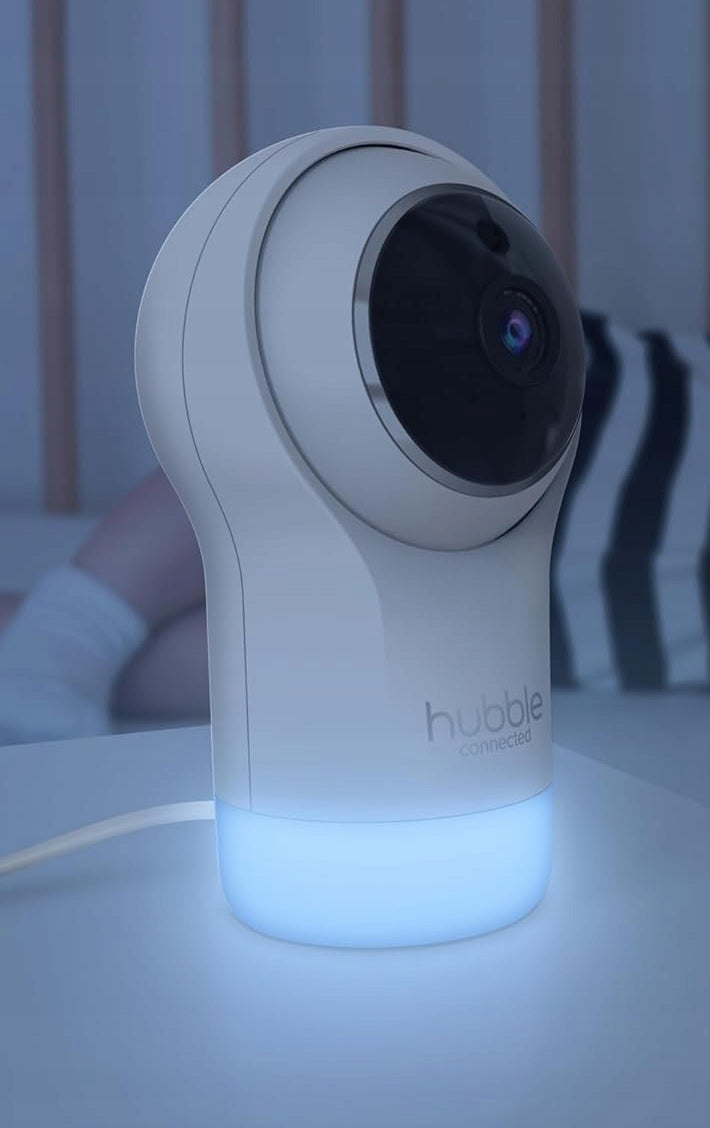 HUBBLE Nursery Pal Glow NIANIA ELEKTRONICZNA kamera Smart HD, biała kamera monitorująca z lampką nocną
