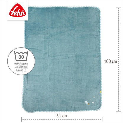 FEHN Little Castle baby blanket 75x100 cm with rattle