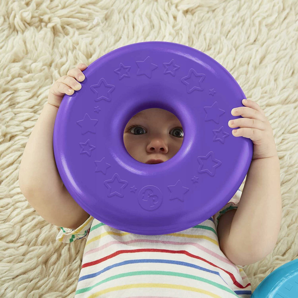 FISHER-PRICE giga piramidka z kółek – kolorowe kółko z gwiazdkami dla dziecka 12 m+