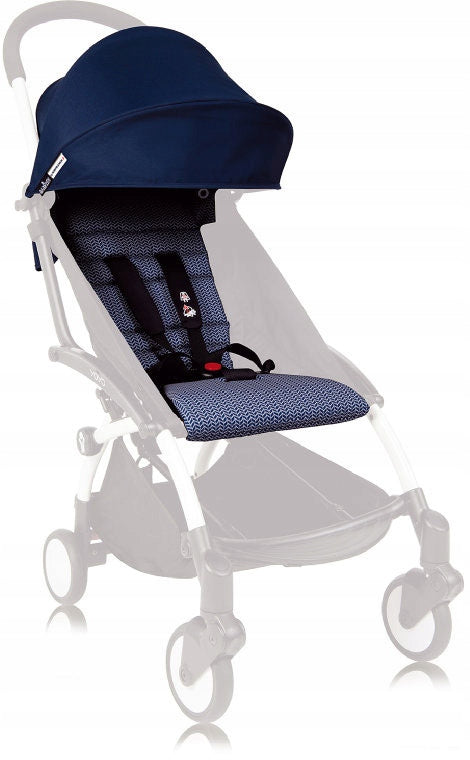 BABYZEN YOYO 6+ tapicerka do wózka YOYO zestaw z daszkiem i wkładką w kolorze granatowym
