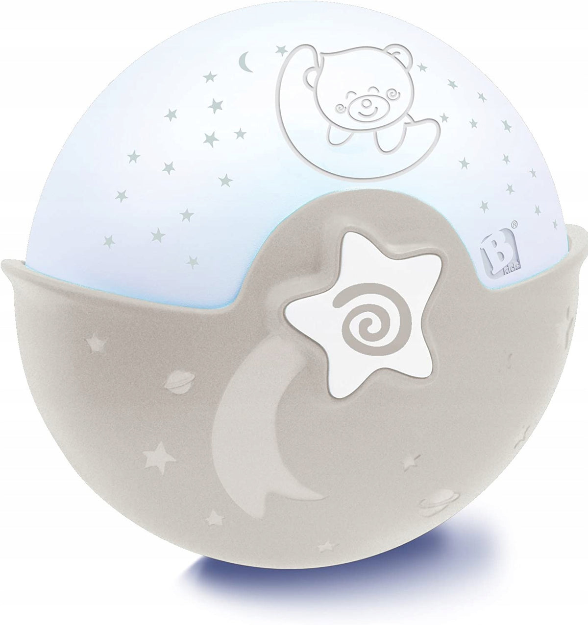 INFANTINO Soothing Light lampka projektor czujnik, beżowa lampka nocna z projektorem i czujnikiem hałasu