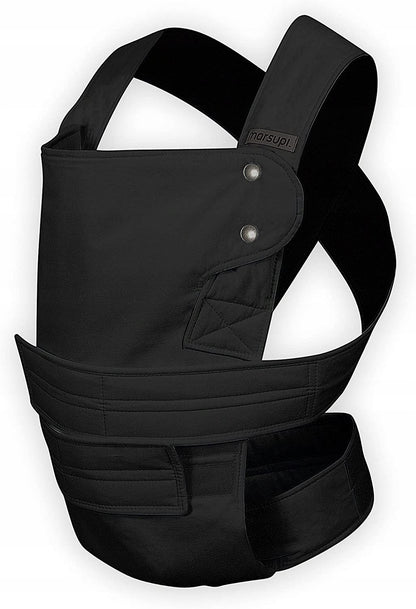 MARSUPI 2.0 nosidełko ergonomiczne L 3,5 - 15 kg czarne, miękkie nosidło dla niemowląt