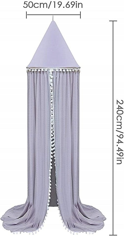 Dosel para estructura con pompones 240 cm