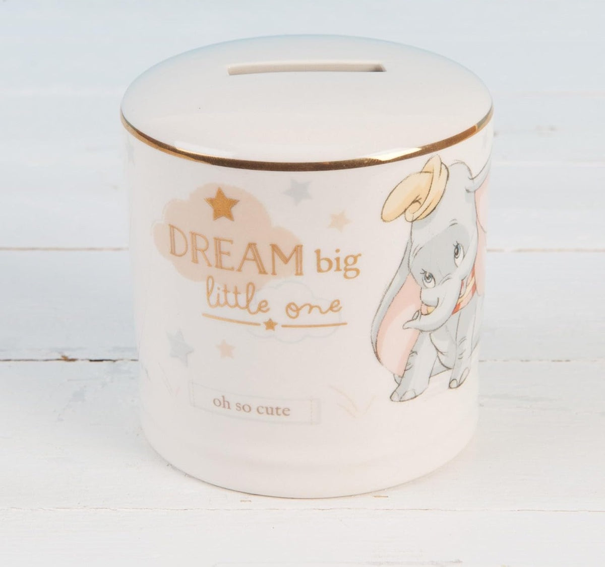 Hucha de cerámica Disney WIDDOP & Co Elefante Dumbo 8,5 x 8,5 cm