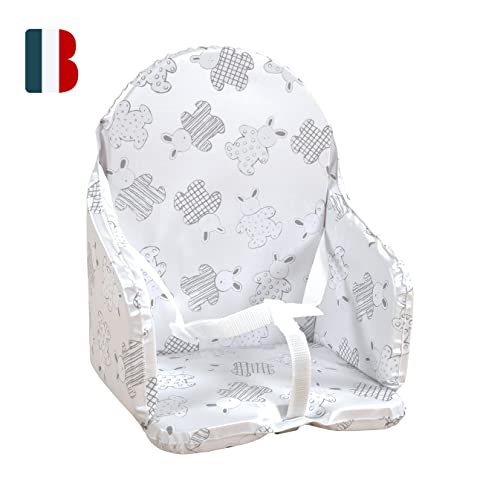 Looping seat cushion with strap
