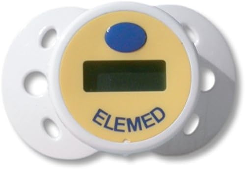 ELEMED Ciuccio Temp MP200 silikonowy smoczek z termometrem cyfrowym, biały smoczek ortodontyczny z wyświetlaczem
