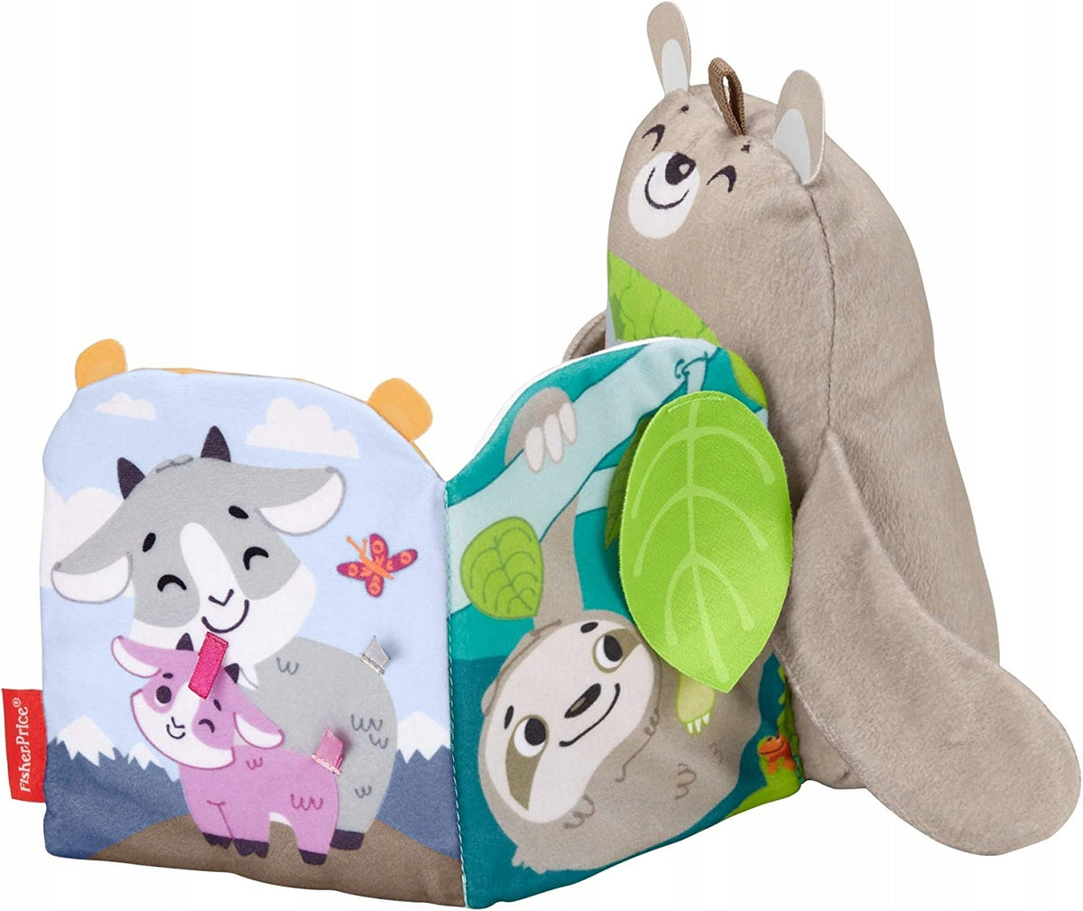 FISHER-PRICE książeczka aktywizująca sensor 3m+ z pluszowym misiem i 5 stronami z zadaniami