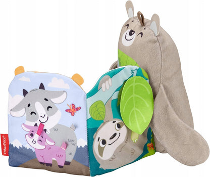 FISHER-PRICE książeczka aktywizująca sensor 3m+ z pluszowym misiem i 5 stronami z zadaniami