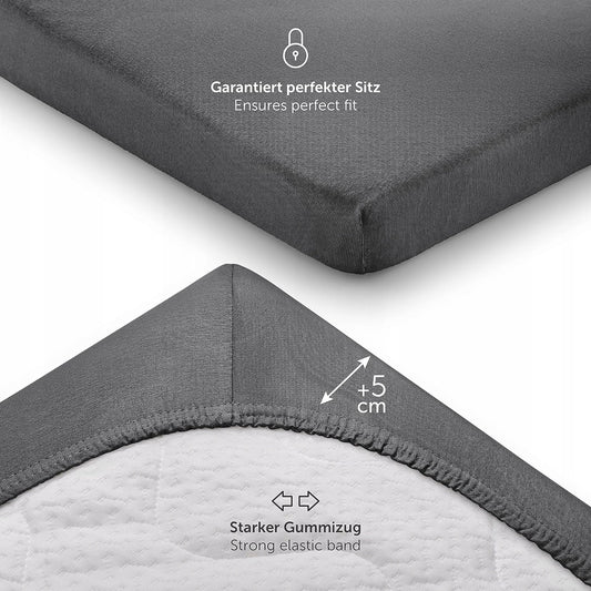LALENI sábana ajustable para cuna 42x81 2 unidades