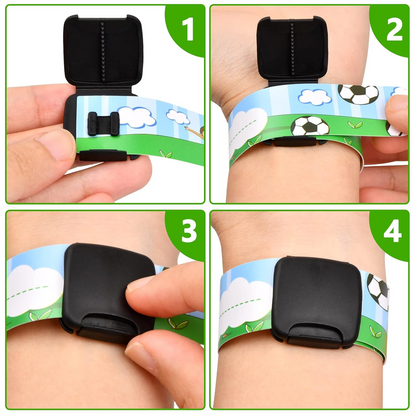 Pulseras SOS impermeables para niños, 6 unidades