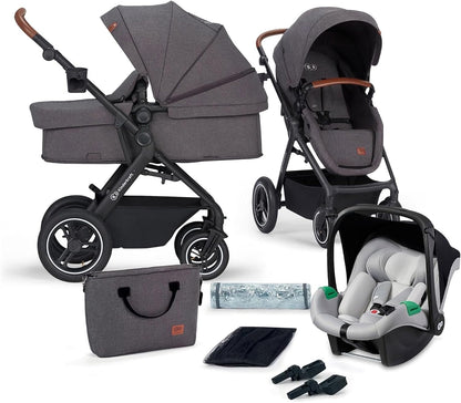 KINDERKRAFT B-TOUR cochecito multifuncional 3 en 1 hasta 22kg + silla MINK PRO