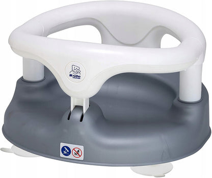 ROTHO Babydesign krzesełko do kąpieli 13kg, biało-szary fotelik kąpielowy dla dziecka 7-16 m