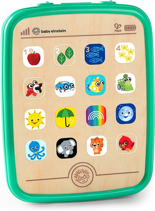HAPE BABY EINSTEIN tablet 150 melodii, dźwięków i słów w 3 językach, edukacyjny tablet dla dzieci z ikonami zwierząt i liczb