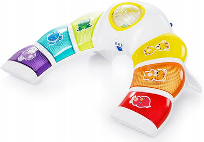 BABY EINSTEIN panel świetlny z grzechotką, melodiami i słowami w 3 językach, kolorowy panel muzyczny dla niemowląt