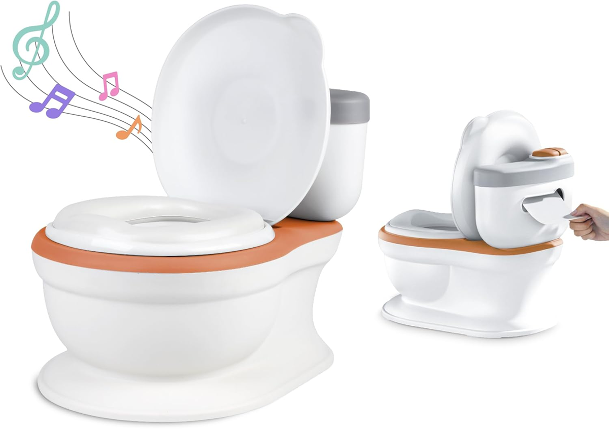 SUPERBE BEBE orinal con compartimento para pañales + SONIDO