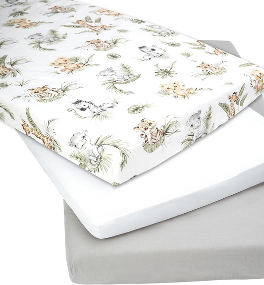 MEDIPARTNERS sábana para cuna 60cmx120cm x3 para bebés de algodón