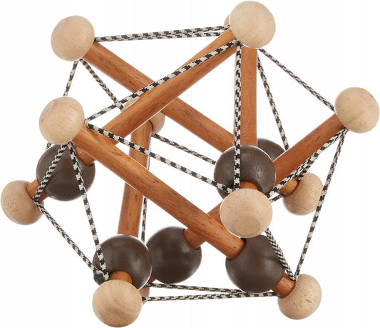 Juguete educativo de madera MANHATTAN TOY con sonajero, mordedor y agarradera