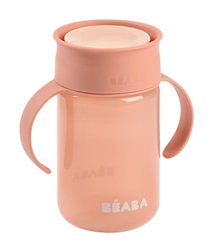 Vaso de entrenamiento 360 pink Béaba 340 ml 12m+