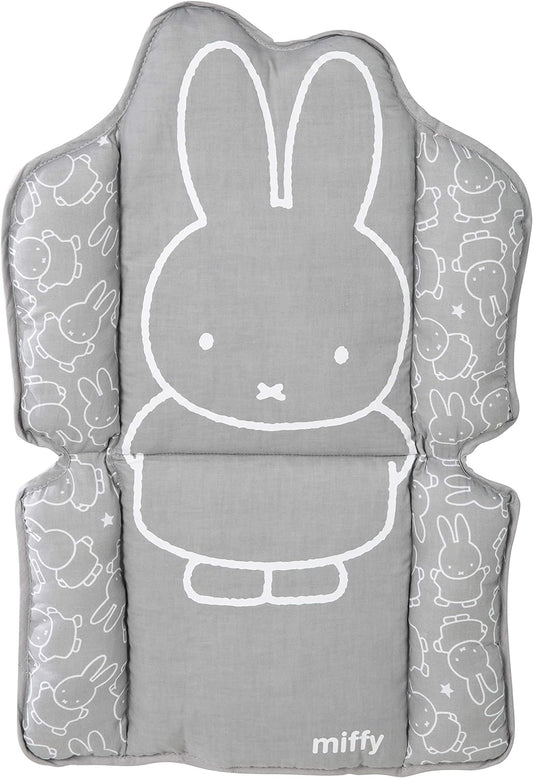 ROBA wkładka reduktor do krzesełka do karmienia MIFFY, szary miękki reduktor z Miffy do wysokiego krzesełka