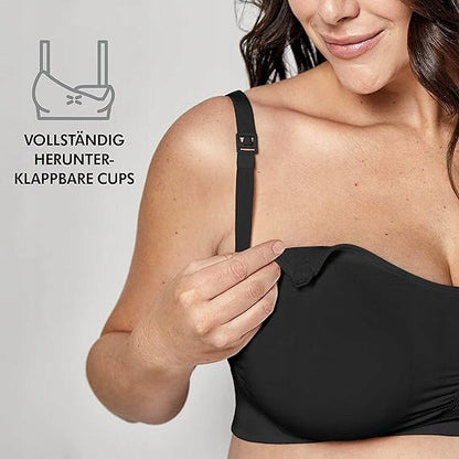 MEDELA KEEP COOL ULTRA biustonosz do karmienia bezszwowy S, czarny, z odpinanymi miseczkami i wygodnym dopasowaniem