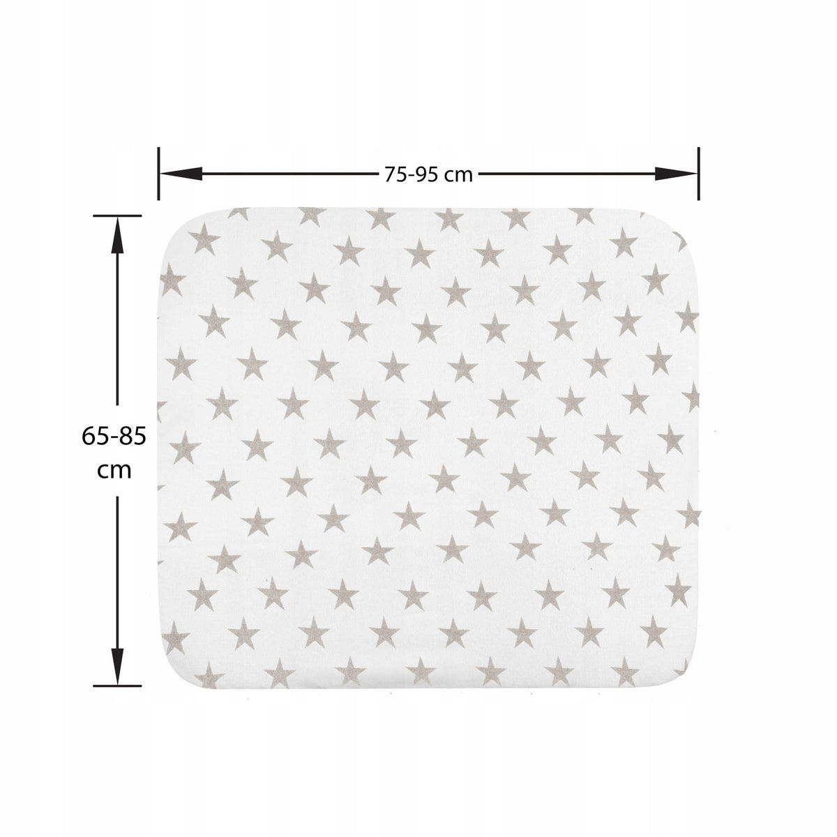 LILLY&BEN pokrowiec na przewijak frotte 50x70 x2, pokrowiec w gwiazdki 75-95 cm x 65-85 cm