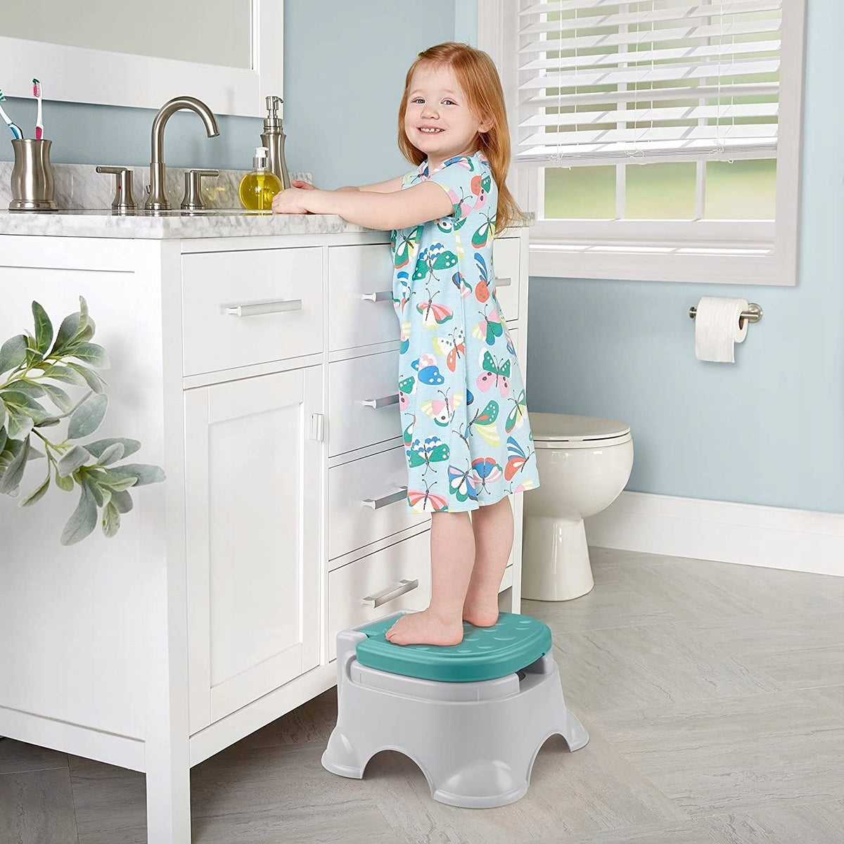 FISHER-PRICE nocnik podest nakładka 3w1 dla dziecka, stabilny stołek do łazienki i toalety