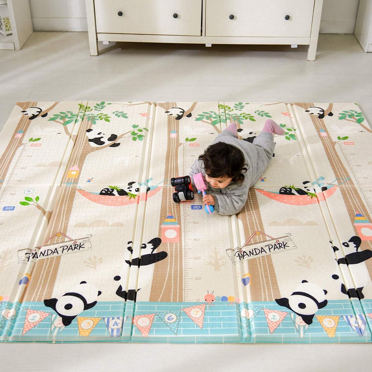 BAMMAX alfombra de juego de espuma reversible 197x177x1,5 cm