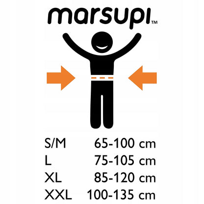 MARSUPI 2.0 nosidełko ergonomiczne XL 3,5 - 15 kg z regulacją rozmiaru dla wygodnego noszenia dziecka