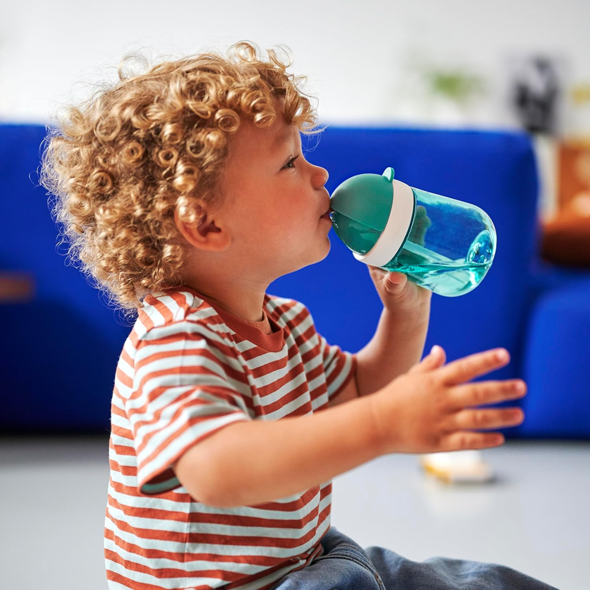 MEPAL Straw Cup kubek niekapek ze słomką  9 m+ 300 ml FARMA, zielony kubek dla dziecka