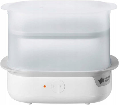 TOMMEE TIPPEE elektryczny sterylizator parowy do butelek dla niemowląt, biały, do 6 butelek