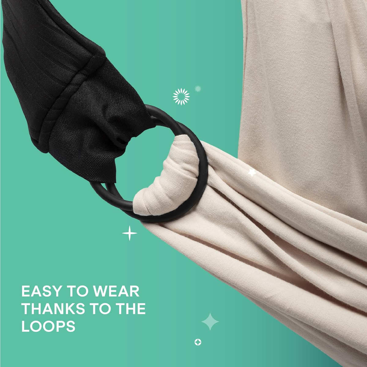 KOALA BABYCARE fular portabebés elástico para bebés hasta 15 kg