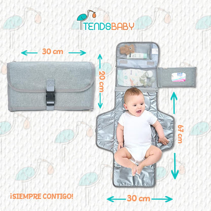 TENDSBABY cambiador alfombra para cambiar organizador cierre para carrito
