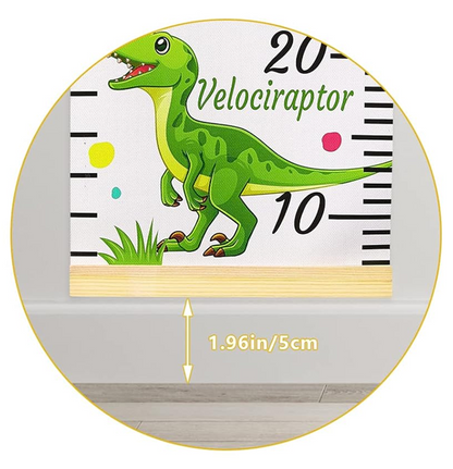 BEINOU medidor de altura colgante de lona y madera 200 cm