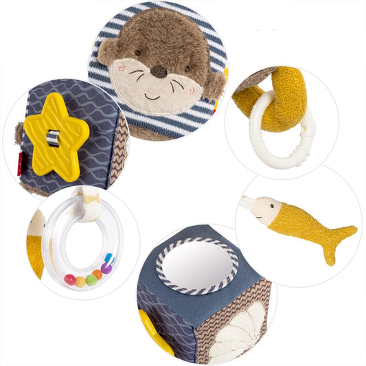 Colgante de peluche FEHN para cochecito, cuna o silla de coche 10 x 10 cm NUTRIA THEO
