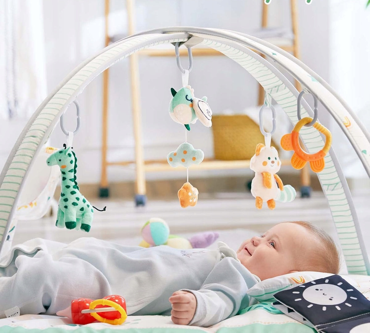 LUPANTTE alfombra de gateo con juguetes para bebés