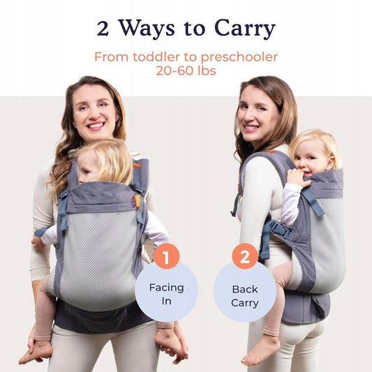 BECO TODDLER portabebés con hebilla 9-27 kg malla 3D