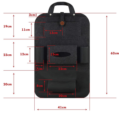 ALECAT protector organizador para asiento de coche 41x62 cm