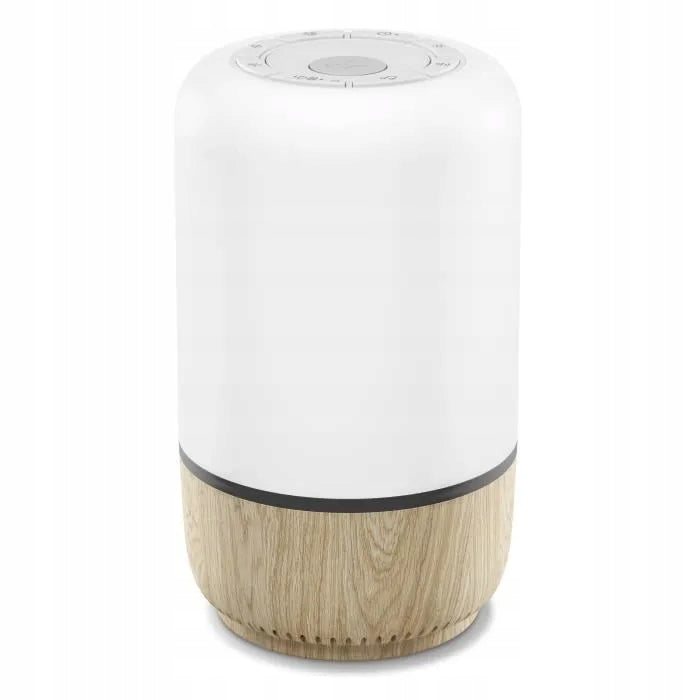 MAXI-COSI Soothe lampka nocna LED z głośnikiem aplikacja Connected Home, biało-brązowa