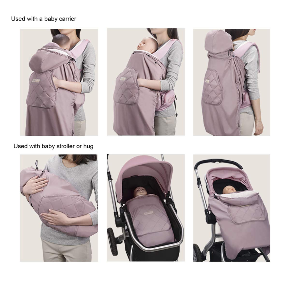 BEBAMOUR funda impermeable universal para portabebés, cochecito y silla de coche