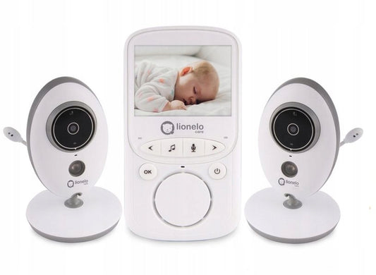 LIONELO Babyline 5.1 niania elektroniczna 2,4" VOX + 2 kamery, monitor wideo z ekranem i czujnikiem temperatury