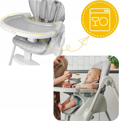 SKIDDOU MALIT silla alta ajustable para comer con bandeja