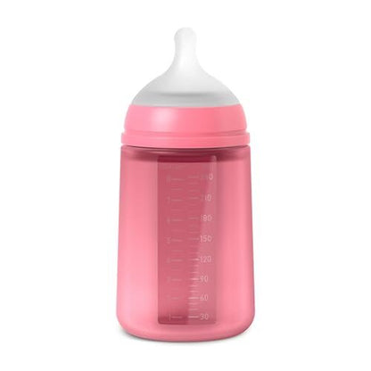 Suavinex SX Pro biberón de silicona de 240 ml, flujo medio, 3m+