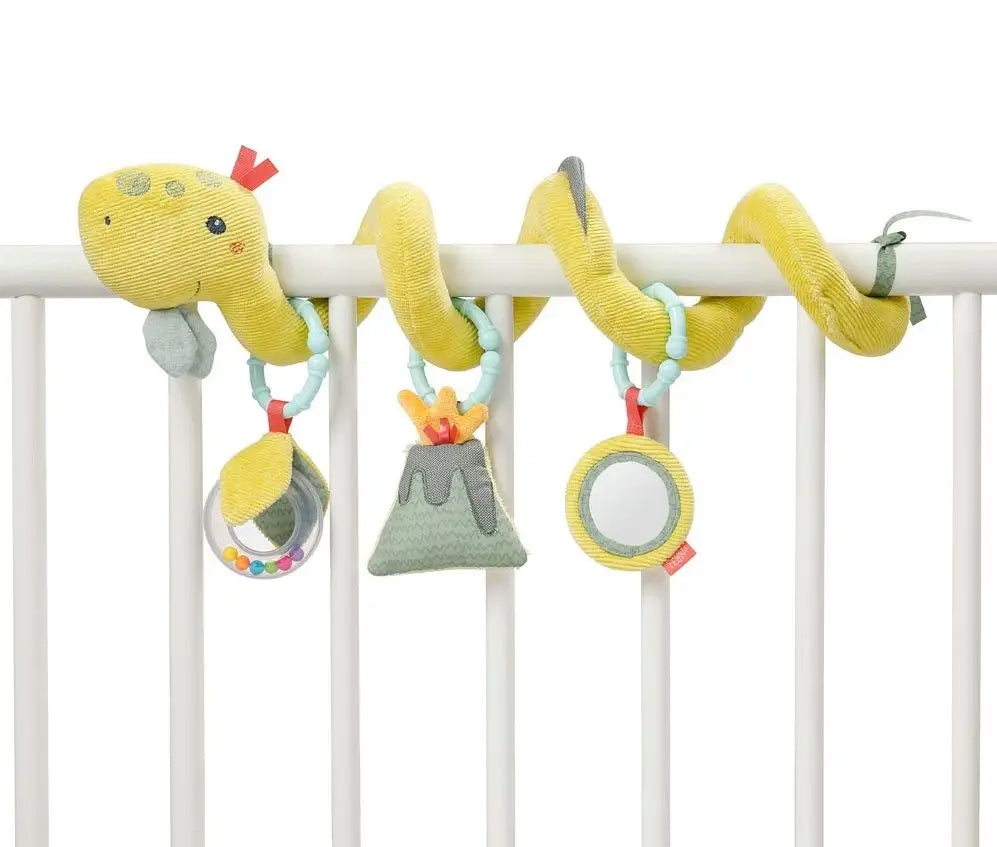 FEHN spirala do wózka łóżeczka fotelika HAPPY DINO, zawieszka do łóżeczka i wózka