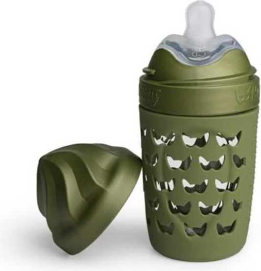 HEROBILITY Hero Eco biberón de vidrio con funda 220 ml 6 m+ tetina M